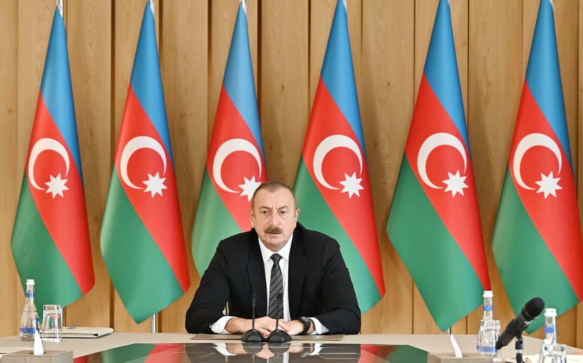Prezident İlham Əliyev Oğuz rayonuna səfər edib