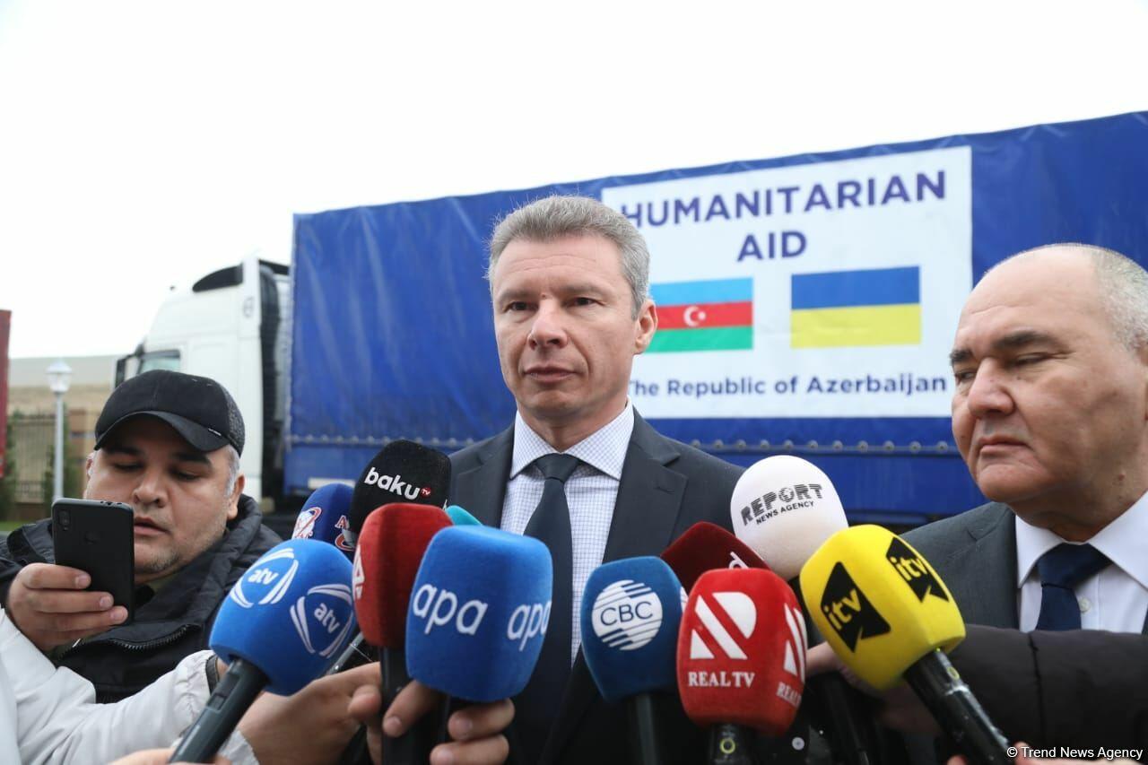 Ukrayna səfiri humanitar yardıma görə Azərbaycana təşəkkür etdi