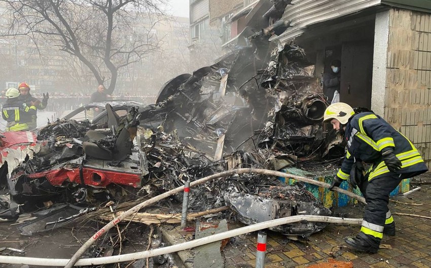 Ukraynada helikopter qəzasında həlak olanların sayı 19-a çatıb