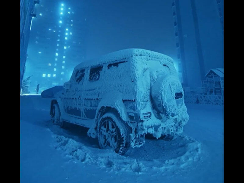 -50 temperaturda olan şəhər - VİDEO