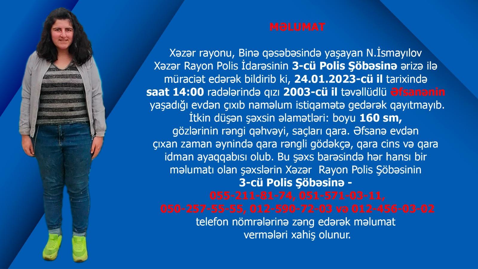 Polis bu qızı axtarır - FOTO