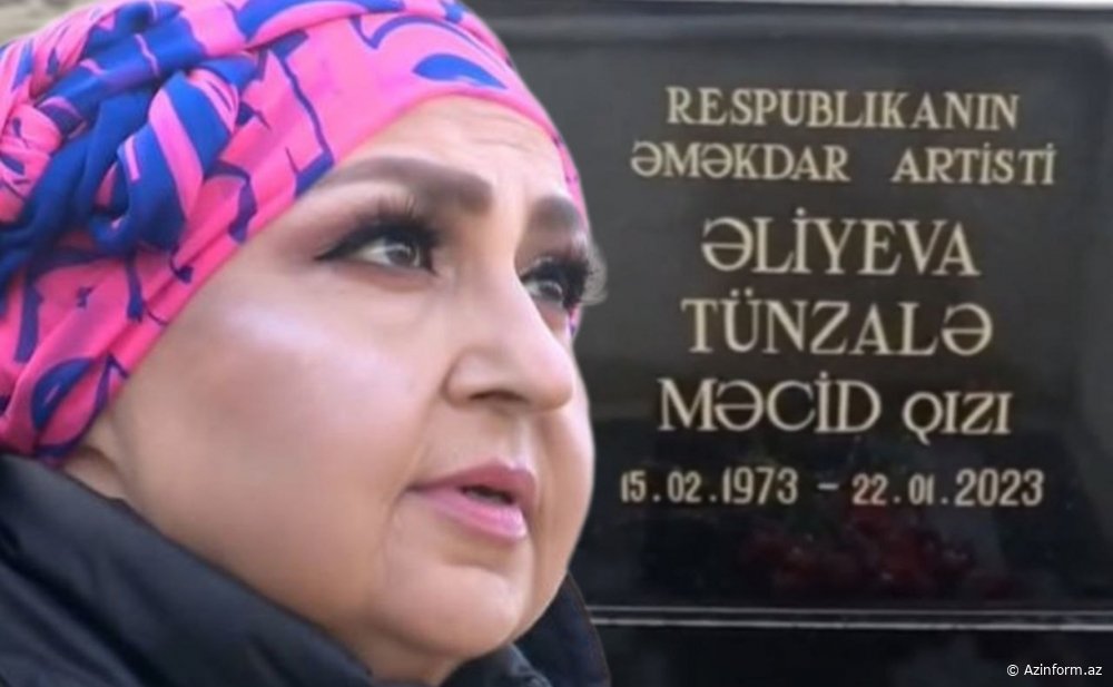 Tünzalə Əliyevanın MƏZAR DAŞININ GÖRÜNTÜSÜ - FOTO