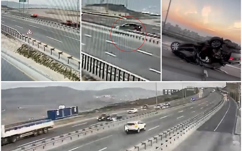 Bakıdakı qəzadan tükürpədici video: Qadın pəncərədən \\\"uçub\\\" çölə düşdü