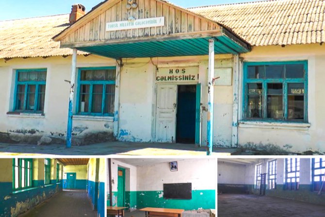 Döşəmədən çıxan ilanlar, qəzalı bina: Zaqataladakı məktəbin QORXUNC GÖRÜNTÜLƏRİ