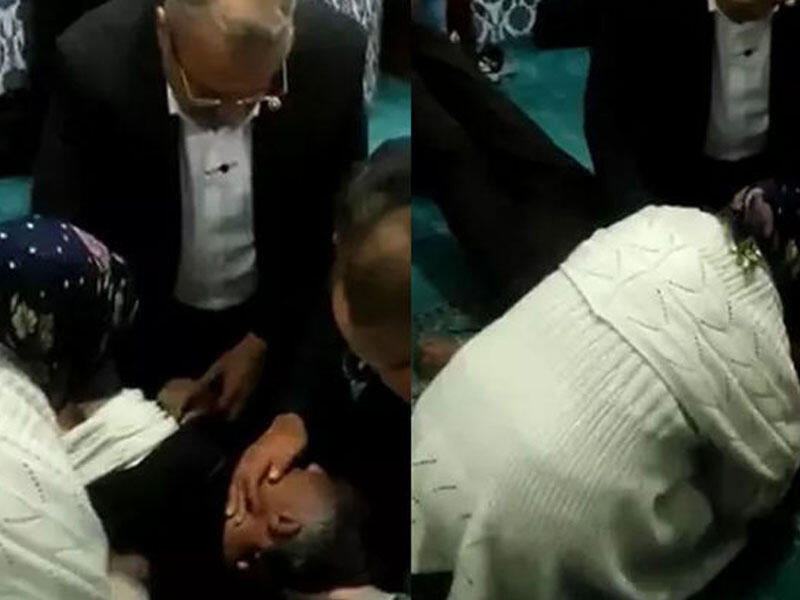 Namaz qılarkən infarkt keçirdi - VİDEO - FOTO