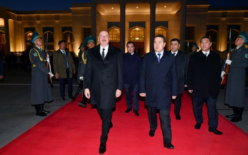 Prezident İlham Əliyevin Qazaxıstana rəsmi səfəri başa çatıb