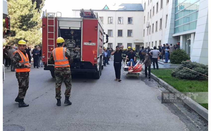 Gəncədə xəstəxanada yanğın söndürülüb, zəhərlənənlər var