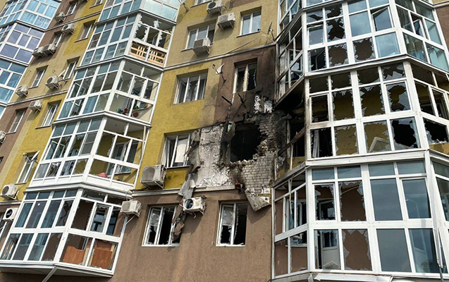 Rusiyada PUA yaşayış binasına çırpıldı - Fotolar - Yenilənib