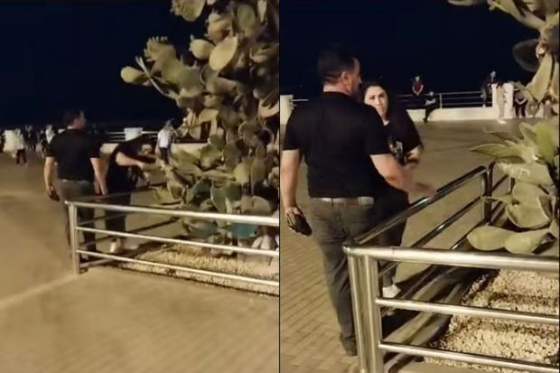 Polis bulvarda videosu yayılan qadını saxladı - Görün nə edirmiş +VİDEO