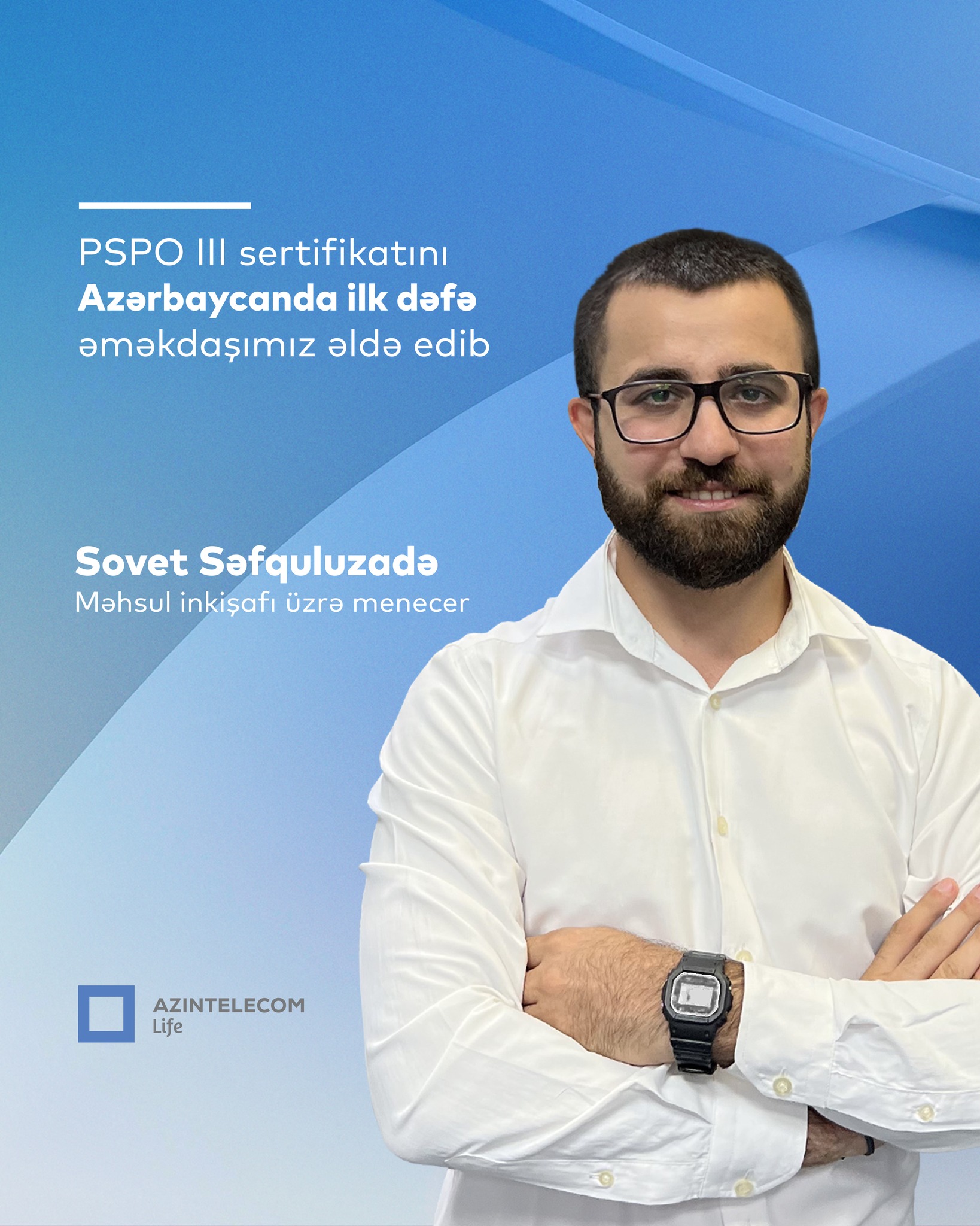 AzInTelecom-un əməkdaşı Sovet Səfquluzadə uğura imza atıb