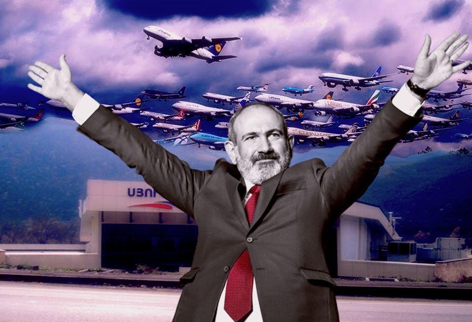 Qafanda erməni \\\"aviaşou\\\"su: sürünən Paşinyan uçmaq istəyir