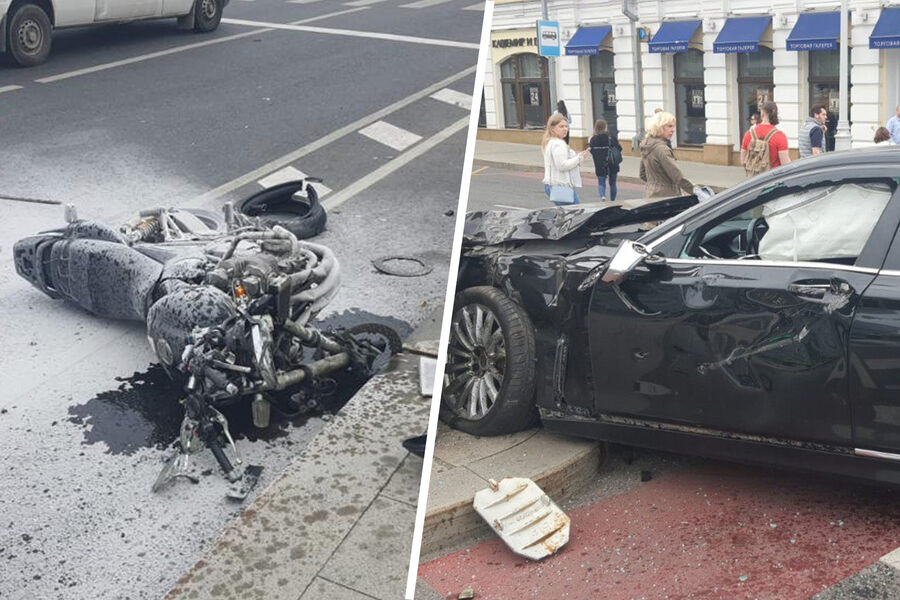 BMV motosikletlə toqquşdu: Ölən var +VİDEO
