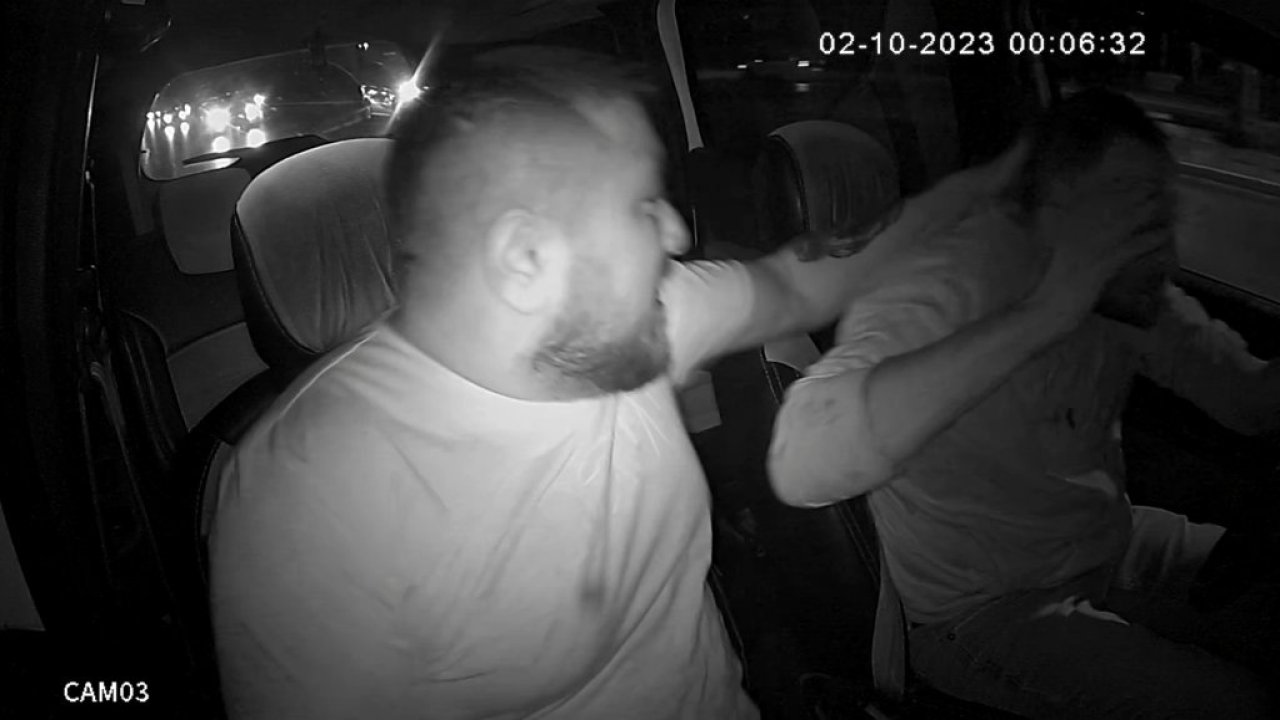 Taksidə şok anlar kameraya düşdü - VİDEO