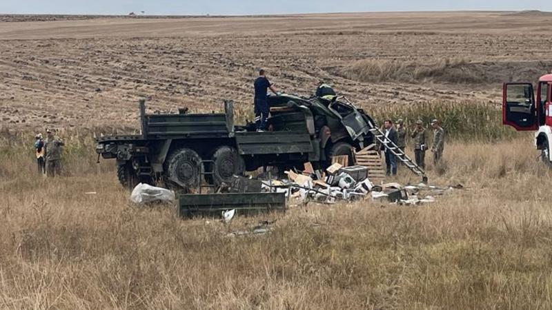 Əsgərlər qəzaya düşdü