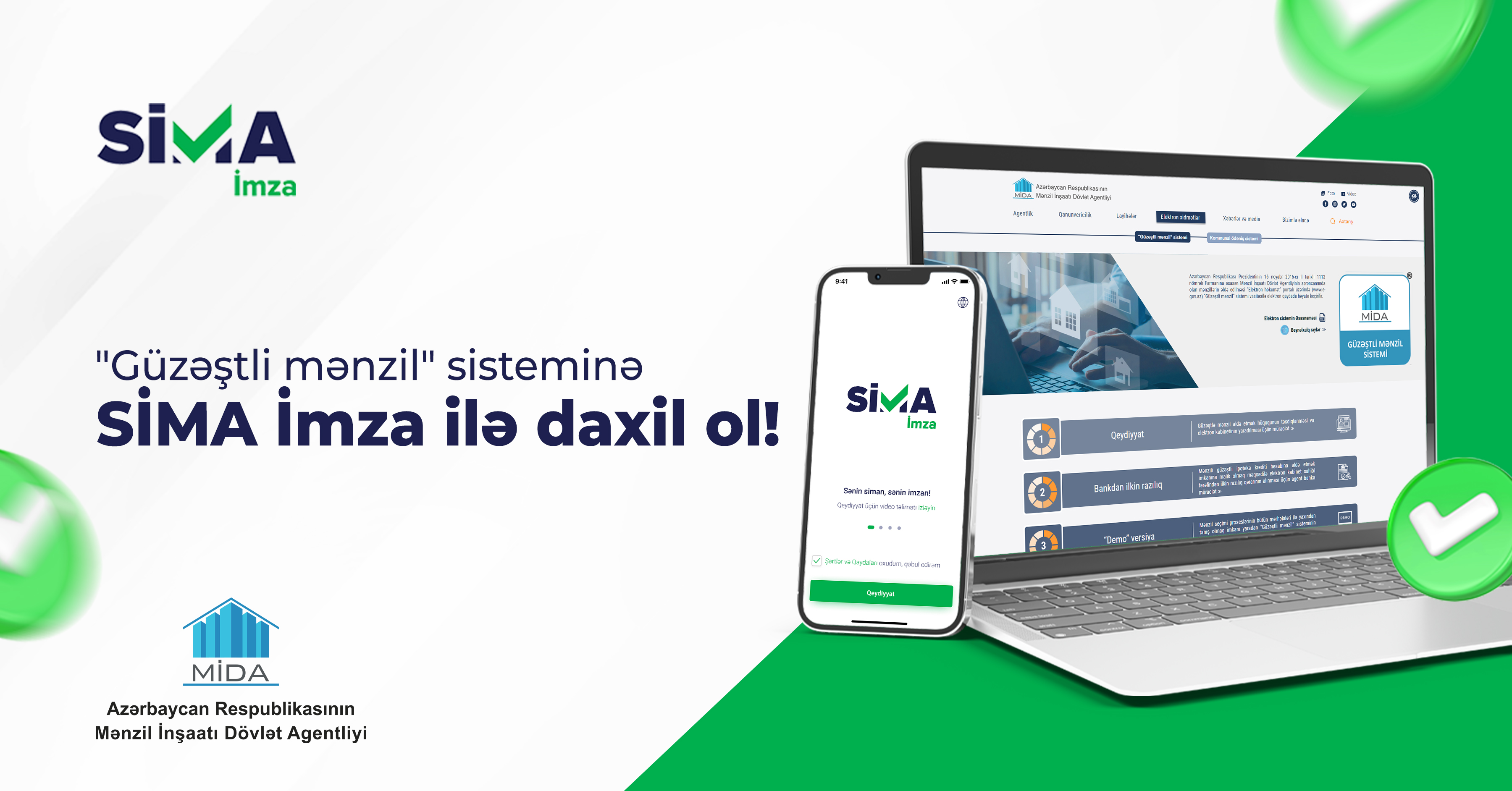 “SİMA İmza” ilə MİDA-nın “Güzəştli mənzil” sistemindən ev əldə et!