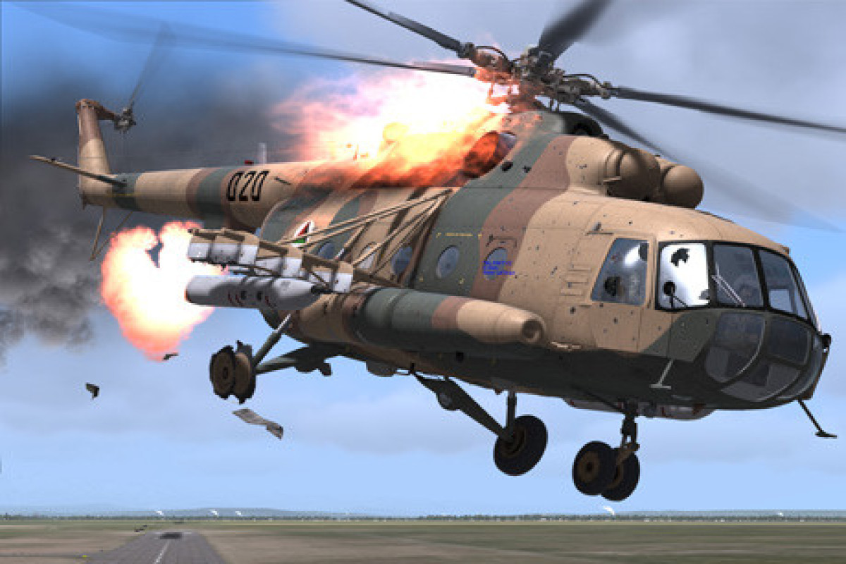 Mi-8 helikopteri partladı: Ölənlər var