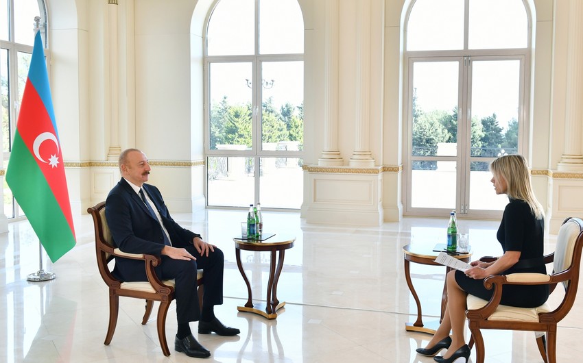 Prezident İlham Əliyev “Euronews” televiziyasına müsahibə verib
