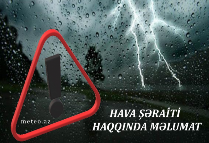 Hava ilə bağlı XƏBƏRDARLIQ