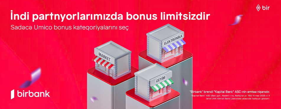 Birbank kartlarında yeni dövr: limitsiz bonuslar ilə daha çox qazanmaq imkanı&nbsp; &nbsp;