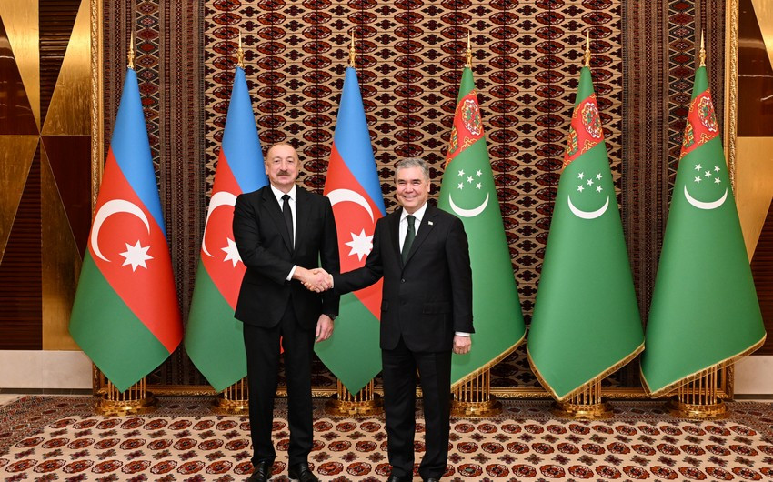 İlham Əliyevin Qurbanqulu Berdiməhəmmədovla təkbətək görüşü olub&nbsp;