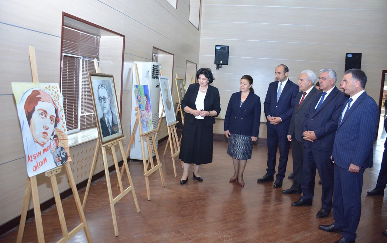 Şamaxıda Üzeyir Hacıbəylinin 140 illiyi qeyd edildi - Fotolar