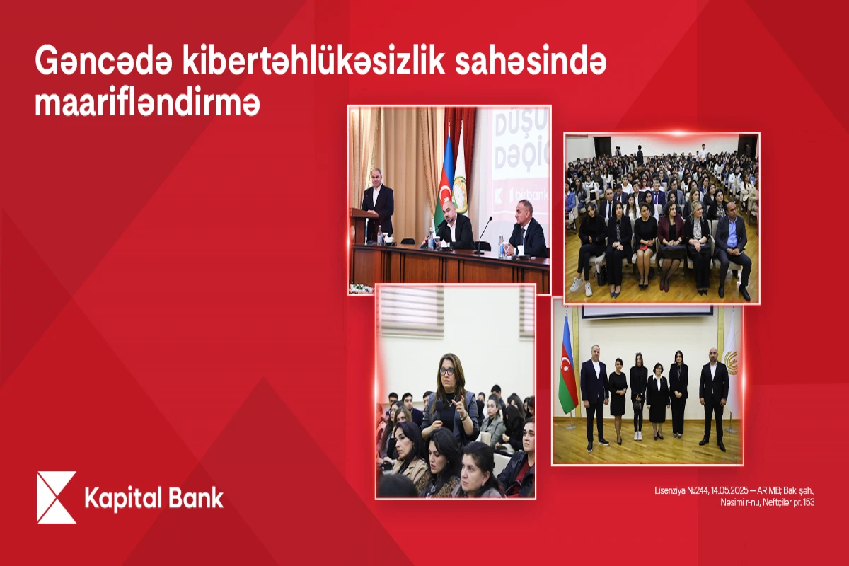 Kapital Bank Gəncədə kibertəhlükəsizlik mövzusunda təlimlər keçirib 