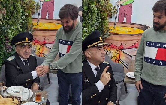 Prokurorluğun polkovniki \"İlyasın kafesi\"ndə yemək yedi  - VİDEO