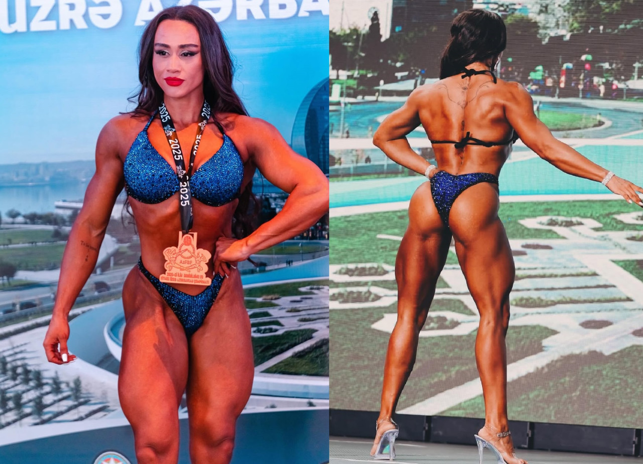 Azərbaycanlı qadın idmançının görüntüsü viral oldu