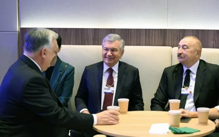 İlham Əliyev Mirziyoyev və Orbanla GÖRÜŞDÜ 