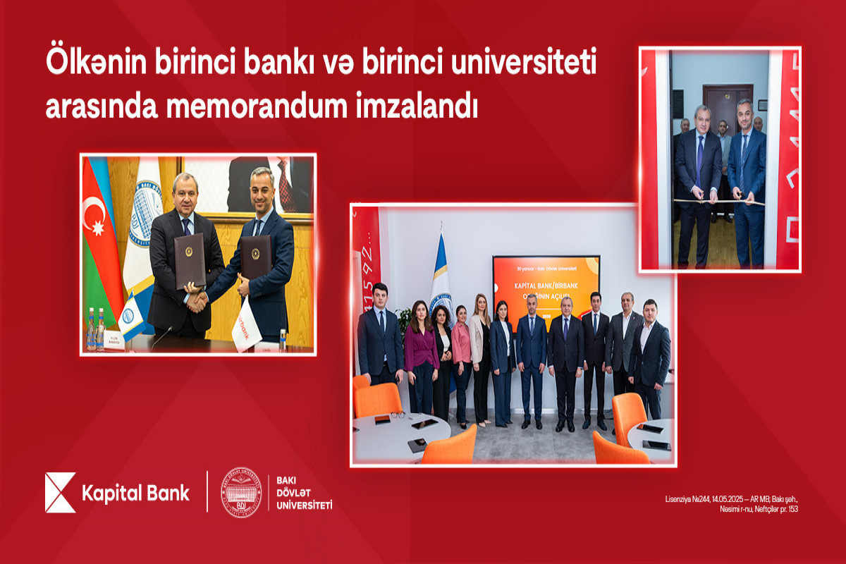 Ölkənin birinci bankı və birinci universiteti arasında memorandum imzalanıb&nbsp;