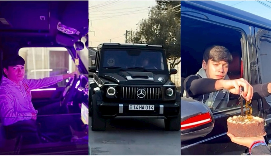 Atasının \"Gelandevagen\"ində ad gününü qeyd edən azyaşlı tapıldı- Atası cərimələndi&nbsp;&nbsp;