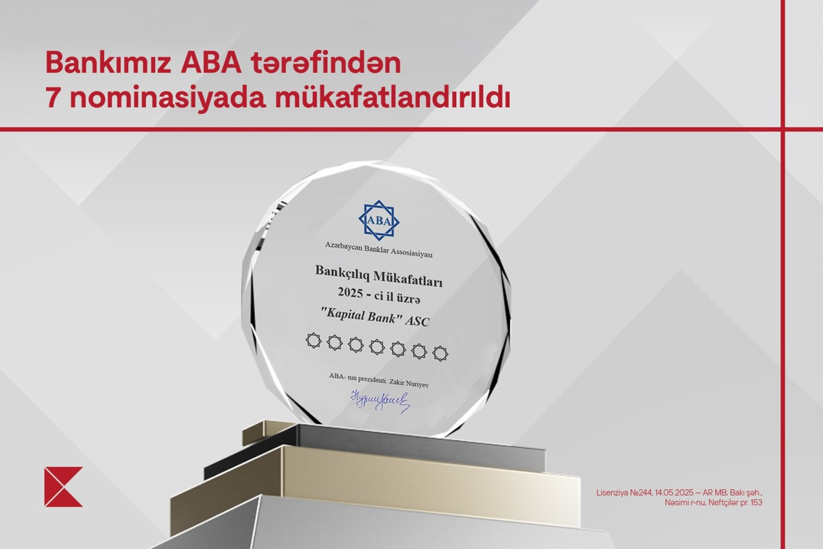 Kapital Bank 7 nominasiya üzrə mükafatlandırılıb&nbsp;