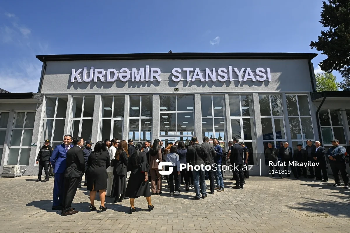 Kürdəmir stansiyasının açılışı olub - FOTO  