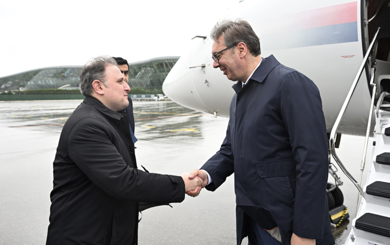 Aleksandar Vuçiç Azərbaycana gəldi - Foto 