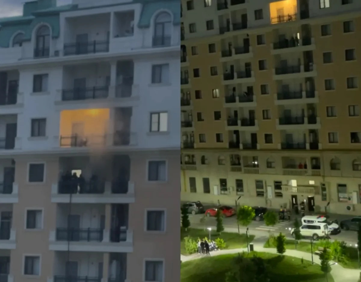 Çoxmərtəbəli yaşayış binasında yanğın