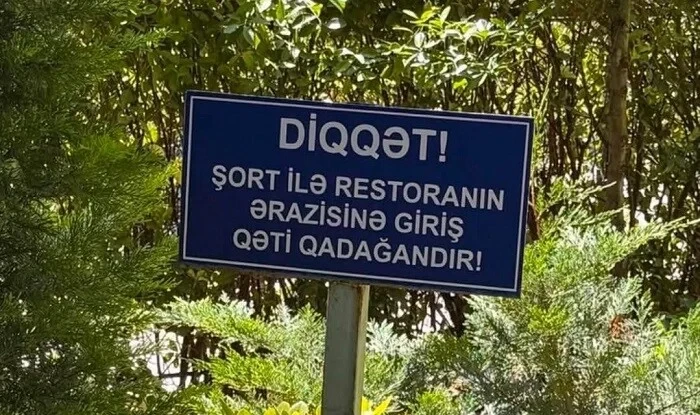 Bu restorana şortla giriş qadağan edildi - Video 