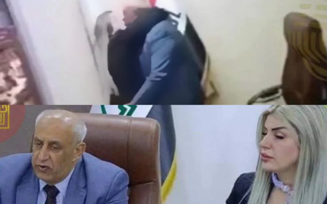 Məmurların kabinetdə çəkilən kadrlarını - Bütün İraq danışır 