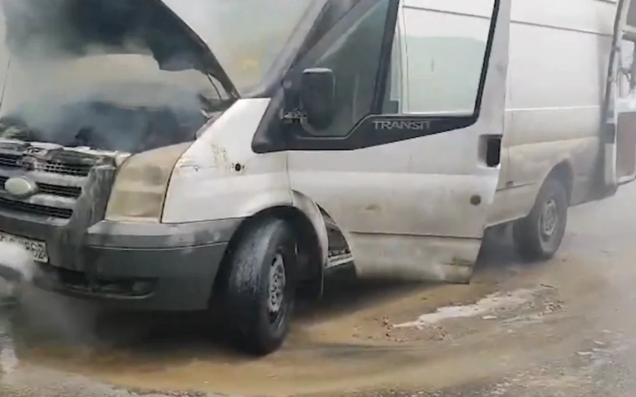 Masazırda yük maşını YANDI&nbsp;