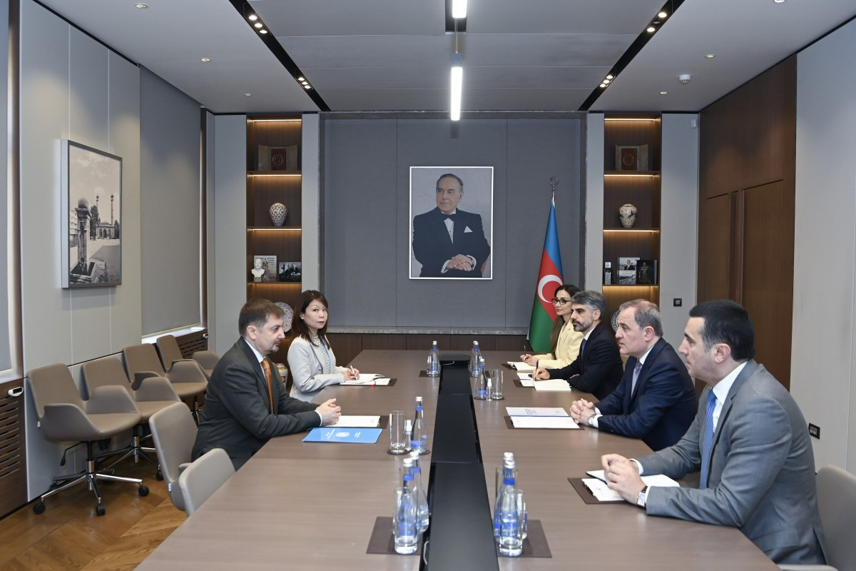 Ceyhun Bayramov Dmitri Şlapaçenkonu qəbul edib