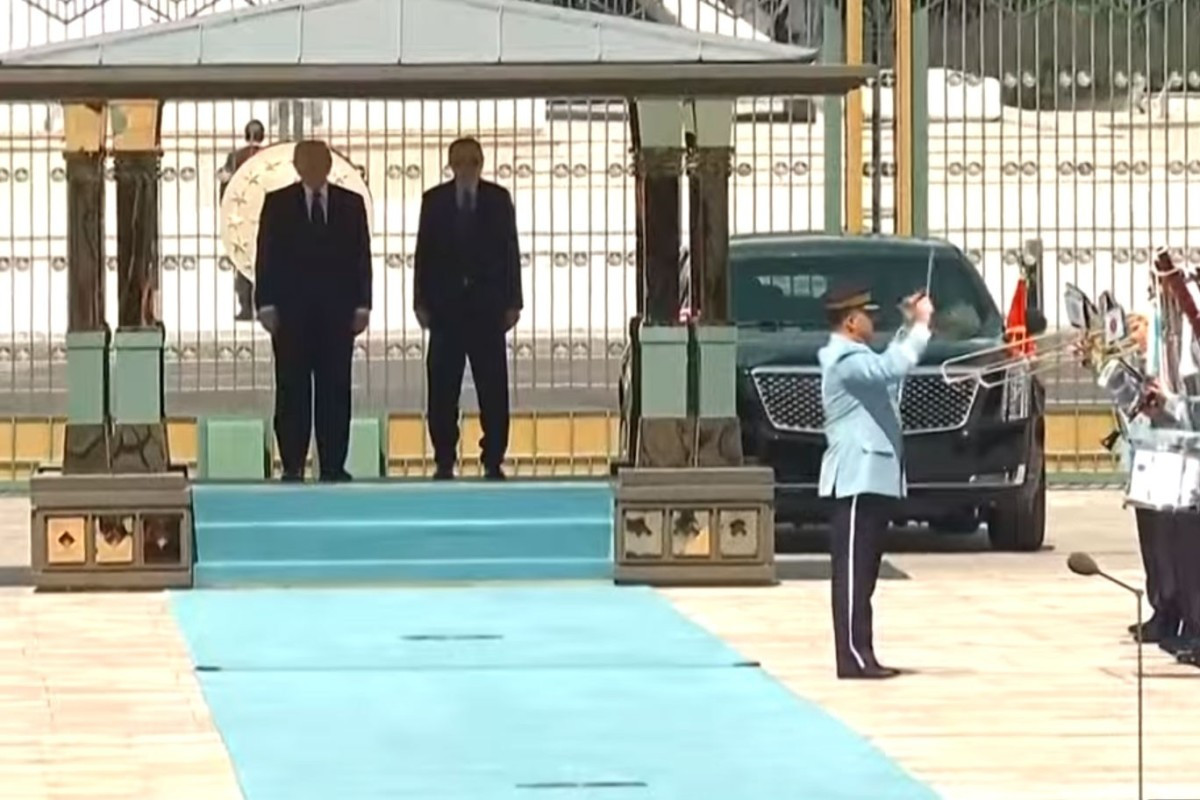 Ankarada prezident iqamətgahında Trampın rəsmi qarşılanma mərasimi olub&nbsp;