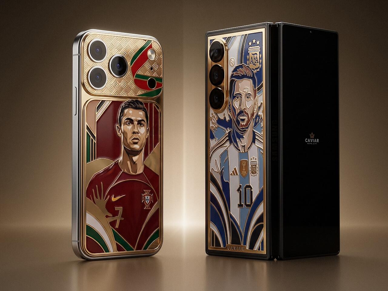 Messi və Ronaldonun şərəfinə qızıl telefon hazırlandı - (Foto) 