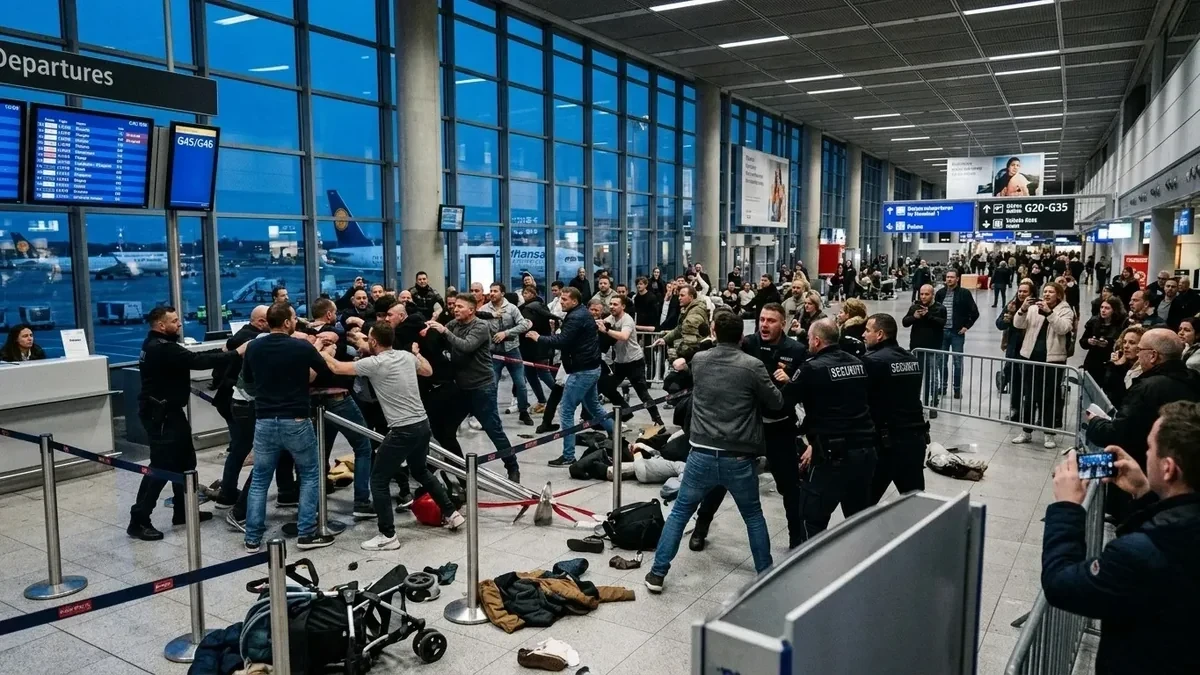 Almaniyada hava limanında kütləvi dava&nbsp;