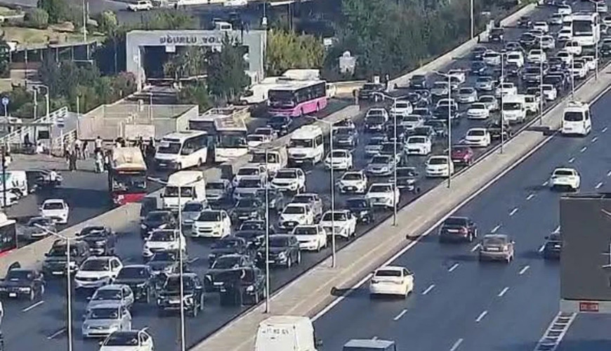Bakının bu yollarında tıxac var - SİYAHI&nbsp;