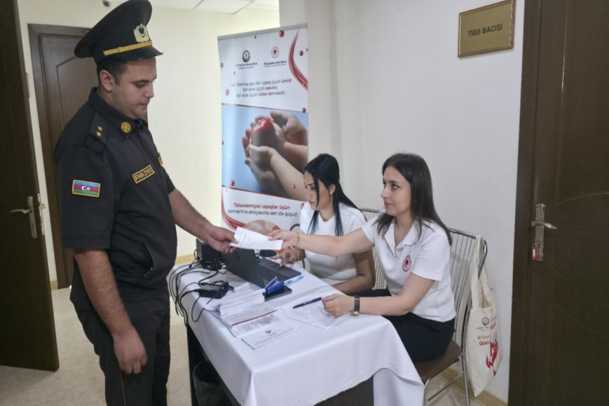 Fövqəladə Hallar Nazirliyində qanvermə aksiyası keçirilib&nbsp;