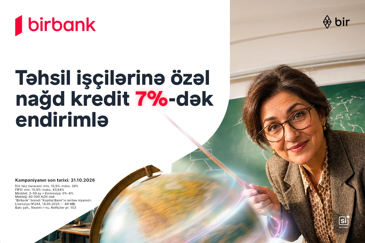 Təhsil işçilərinə nağd pul kreditində 7%-dək endirim&nbsp;