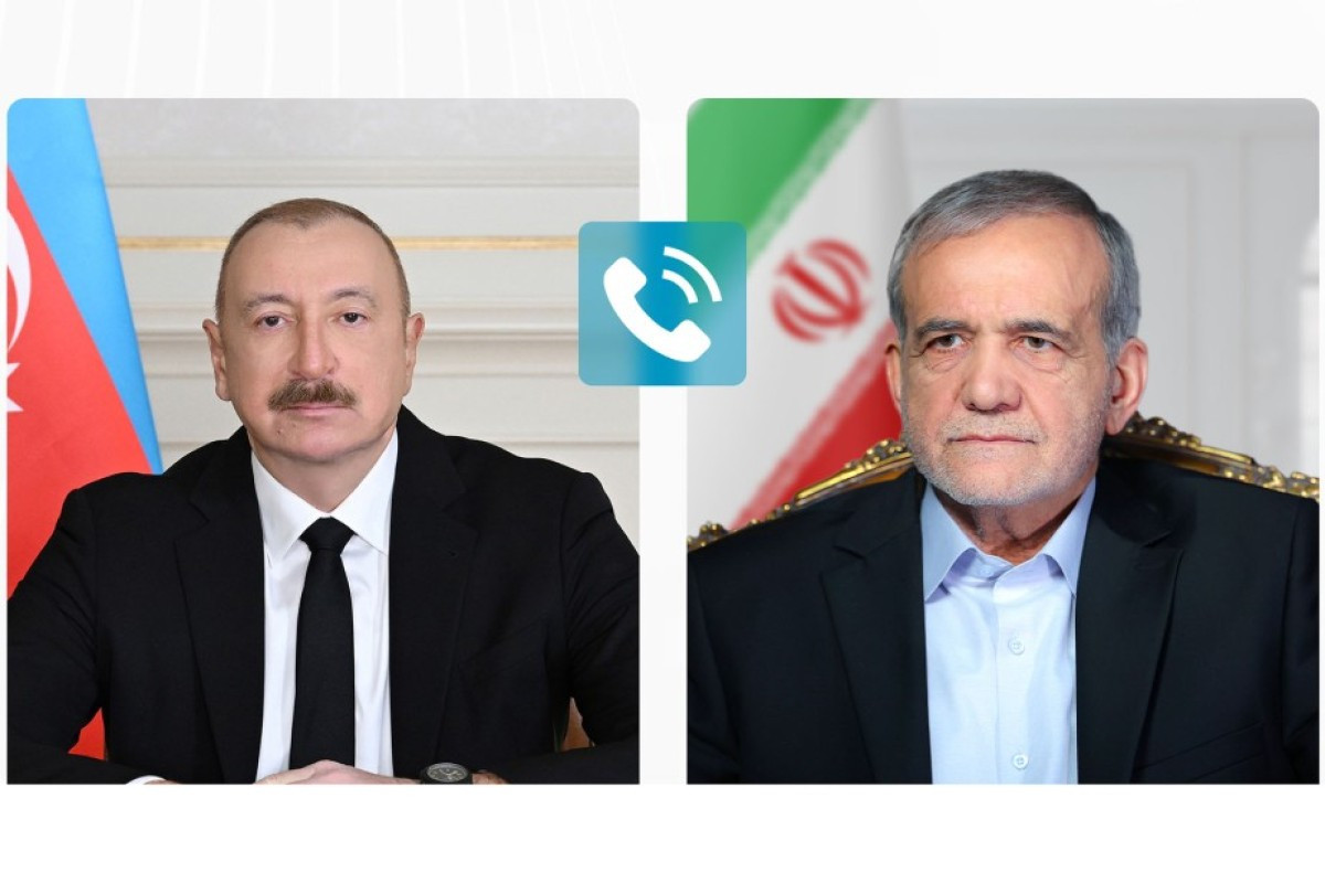 Prezident İlham Əliyev Məsud Pezeşkiana zəng edib 
