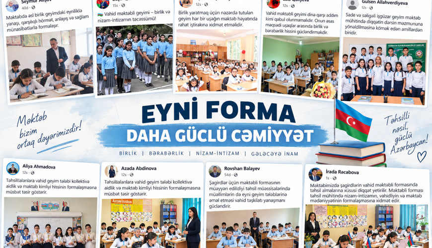 Müəllimlər geyim qaydaları ilə bağlı qərarı dəstəkləyirlər – FOTOLAR