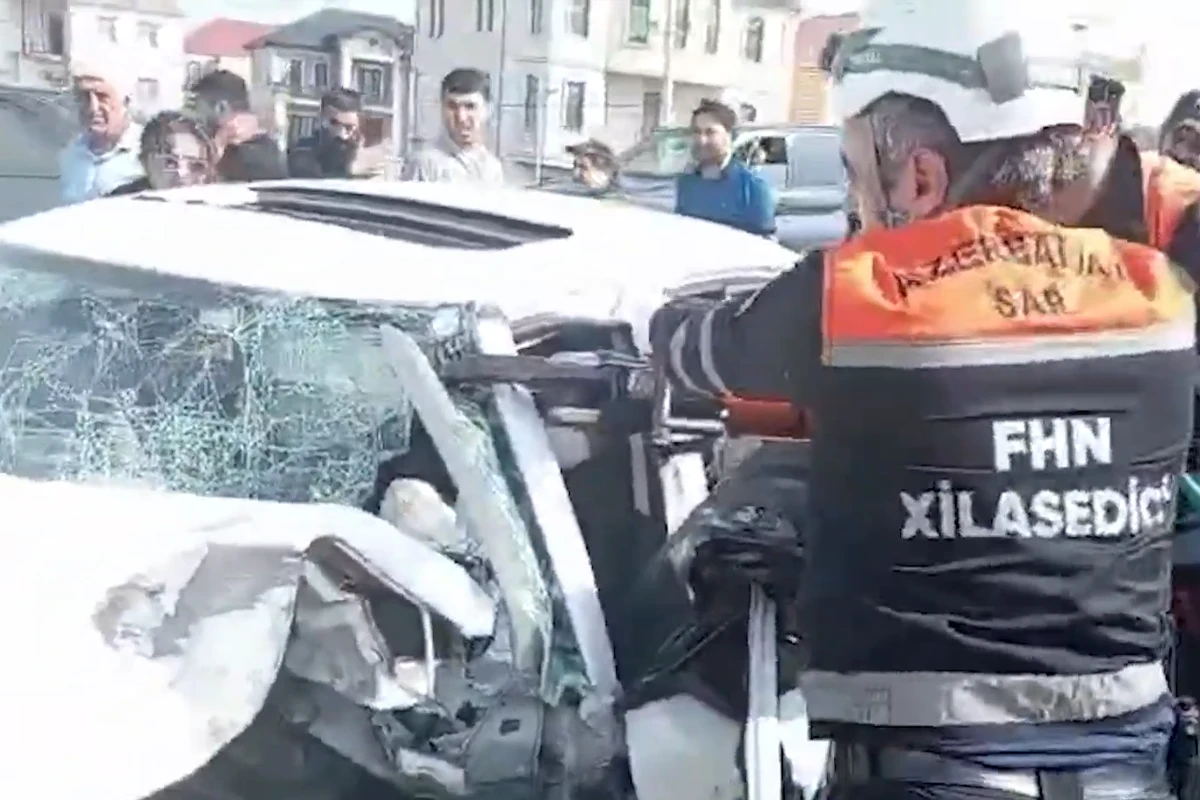 Masazırda ağır qəzadan VİDEO