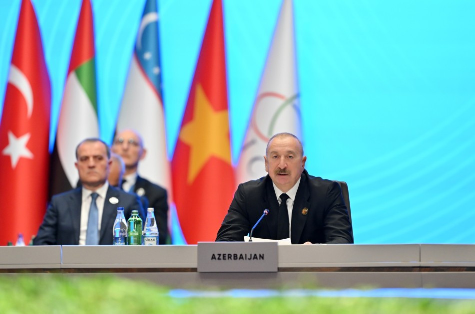 Prezident&nbsp; İlham Əliyev çıxış edib -DETALLAR