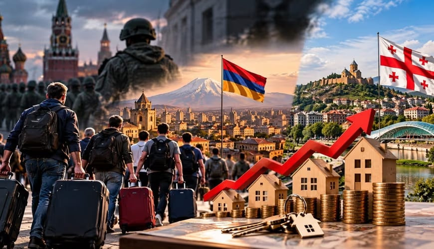 Ruslar kütləvi şəkildə ev axtarır - Ermənistan və Gürcüstanda görünməmiş bahalaşma